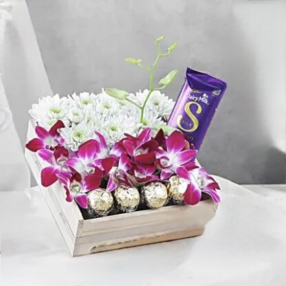 Mix Flowers with Chocolates