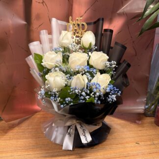 White Roses Premium Bouquet