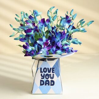 Blue Orchids Bouquet For Dad