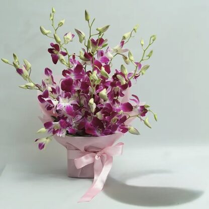 Stunning Purple Orchids Vase Arrangement-PGA