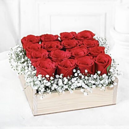 Red Charm In Wooden Tray