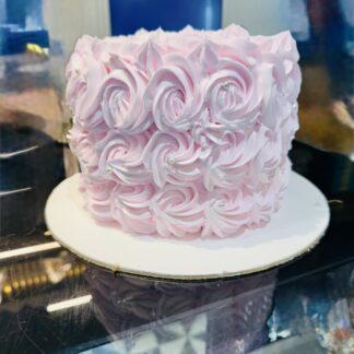 Pinkish Vanilla Floral Cake-1Kg