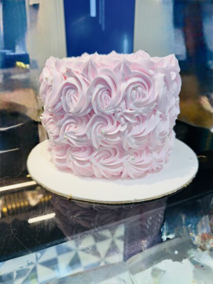 Pinkish Vanilla Floral Cake-1Kg