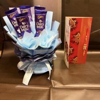 Single Rakhi & Chocolate Bouquet