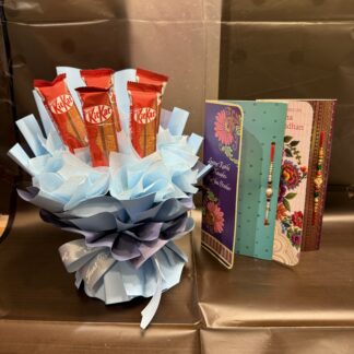 Two Rakhi Set With Kitkat Bouquet