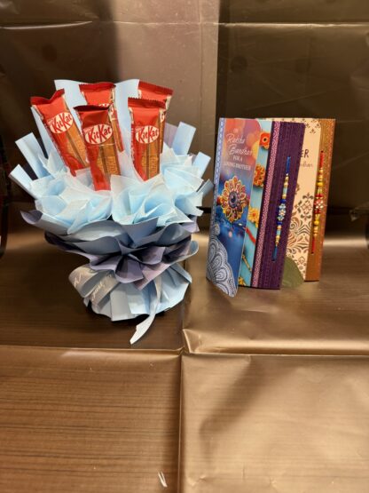 Rakhi Set With Kitkat Bouquet