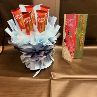 Single Rakhi With Kitkat Bouquet