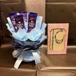 Bhaiya Bhabhi Rakhi With Chocolate Bouquet