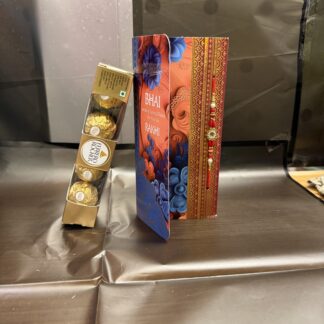 Single Rakhi With Ferrero Rocher Pack
