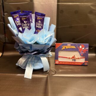 Single Kids Rakhi With Kitkat Bouquet