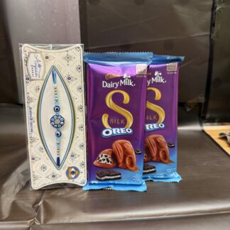 Single Premium Evil Eye Rakhi With Oreo Chocolate