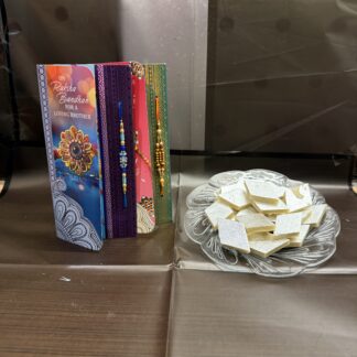 Rakhi Set With Kaju Katli Sweet