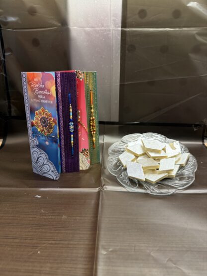 Rakhi Set With Kaju Katli Sweet
