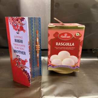 Single Rakhi With Rasgullah Box