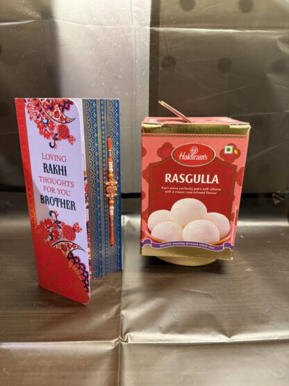 Single Rakhi With Rasgullah Box