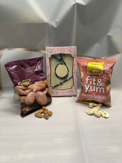 Evil Eye Lumba Rakhi With Roasted Nuts