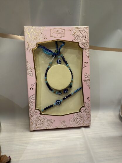 Evil Eye Lumba Rakhi With Roasted Nuts - Image 2