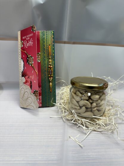 Single Rakhi With Cashews Jar