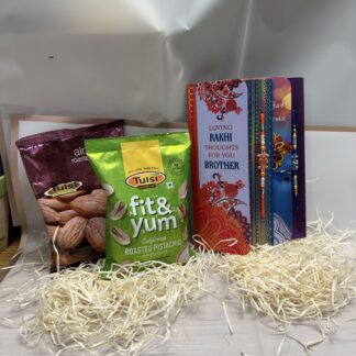Set Of Two Rakhi With Roasted Nuts