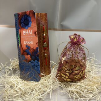 Rakhi With Almonds Pouch