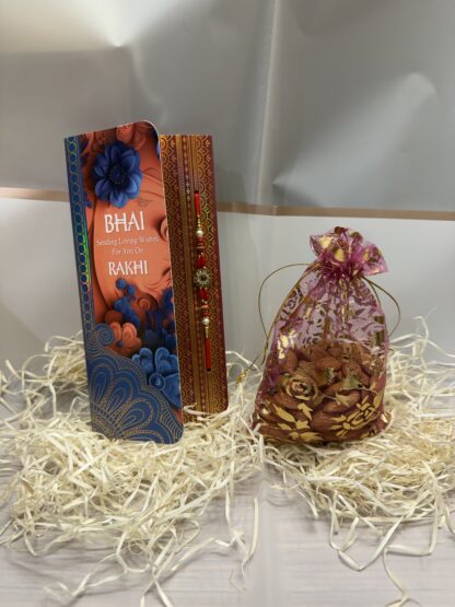 Rakhi With Almonds Pouch