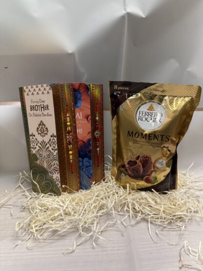 Two Rakhi Set With Moments Pack