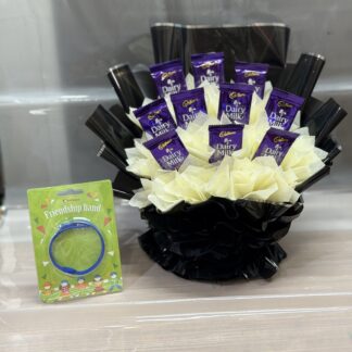 Dairy-milk Bouquet With Friendship Band