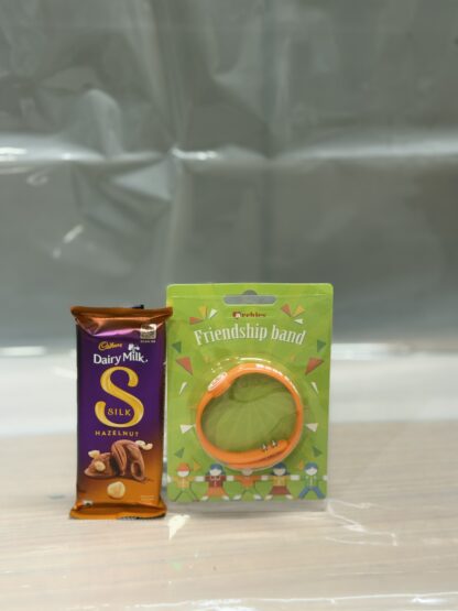 Silk Hazelnut With Orange friendship Band