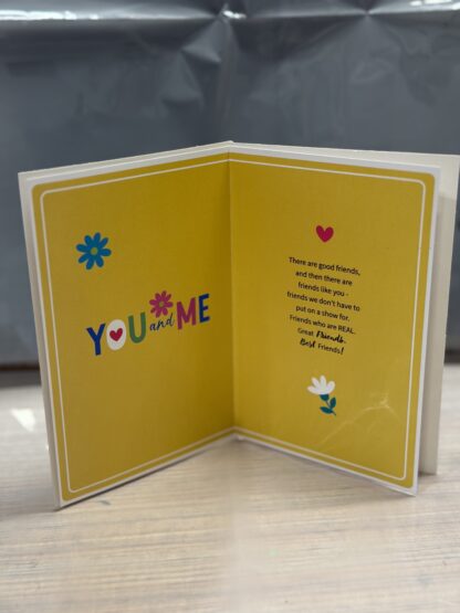 Yellow Roses With Friendship Greeting Card - Image 2