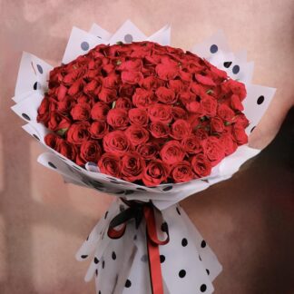 Poore 100 Roses Wala Bouquet-By PGA