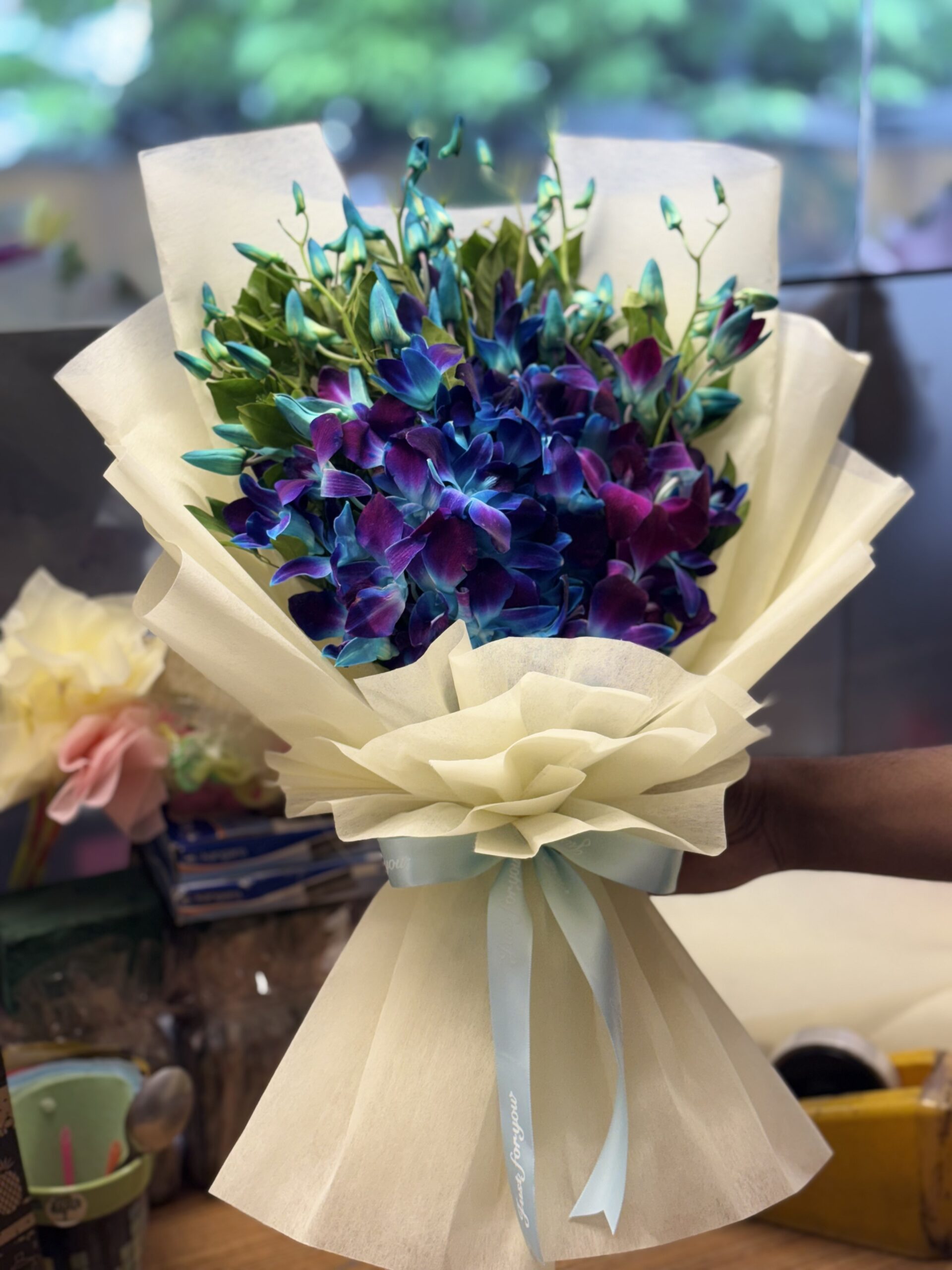 Premium Blue Orchids Bouquet-By PGA