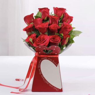 Graceful Blush Of Red Roses