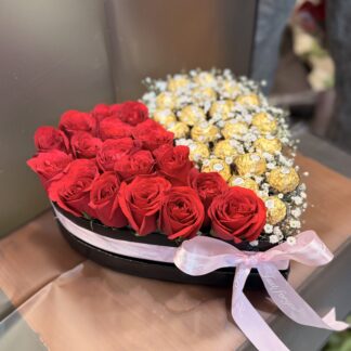Red Roses N Ferrero Rocher Delight