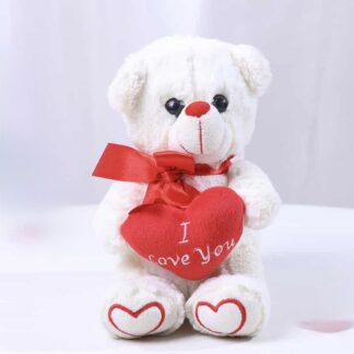7 Inches  White Luv You Teddy