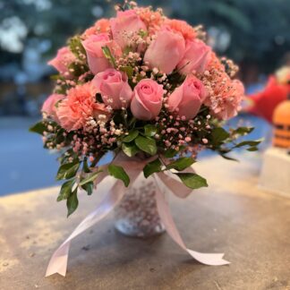 Magical Rose & Carnation Vase Arrangement