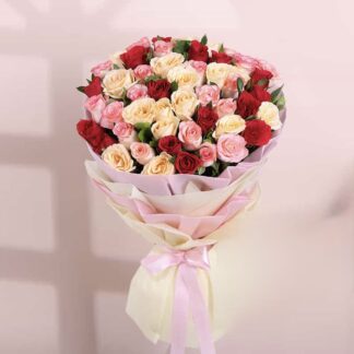 50 Mix Roses Blush