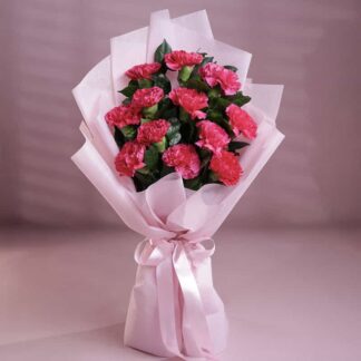 Luxurious Pink Carnations Bouquet