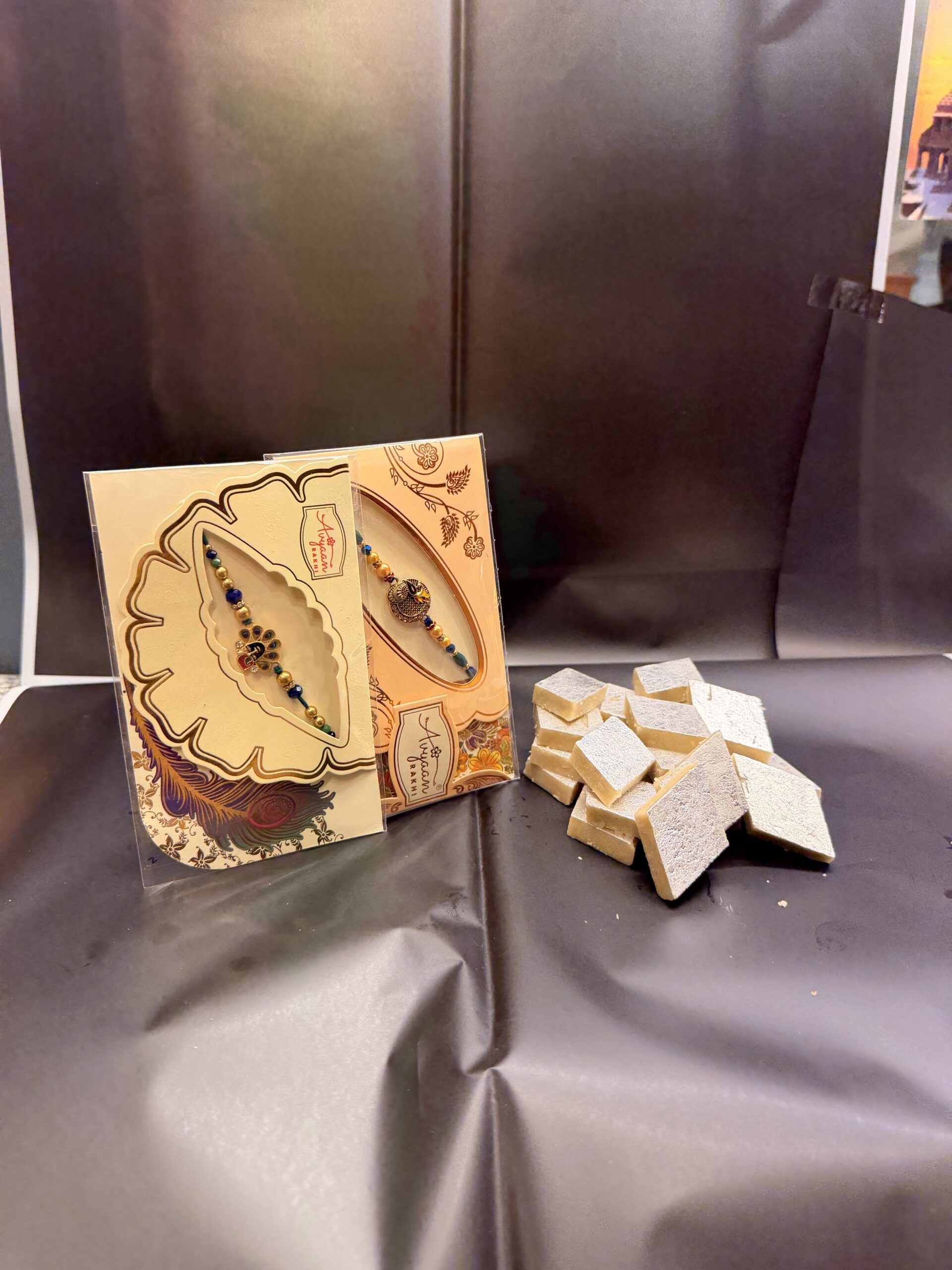 2 Rakhi Set With Kaju Katli Sweet