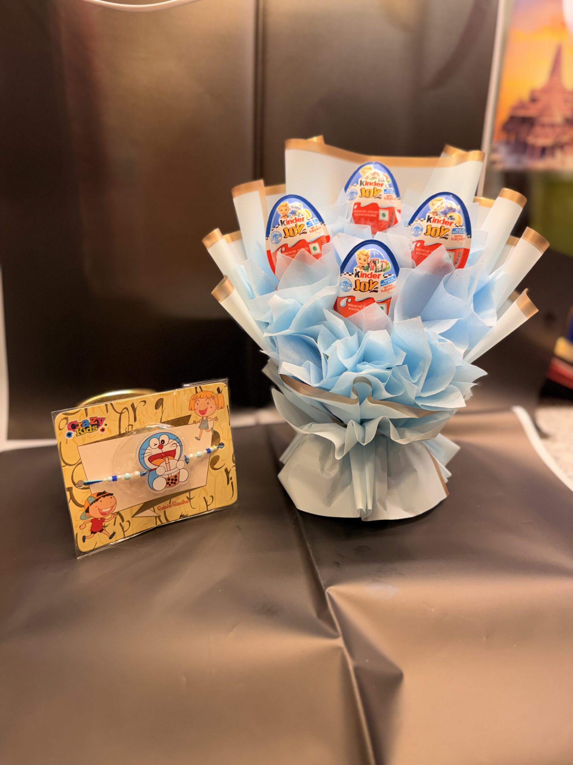 Doraemon Kids Light Rakhi With Kinder joy