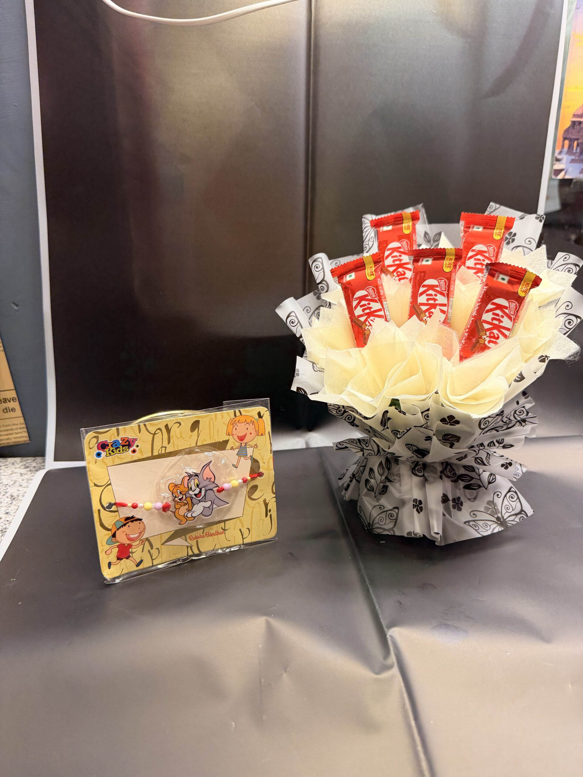 Tom & Jerry Light Rakhi With Kitkat