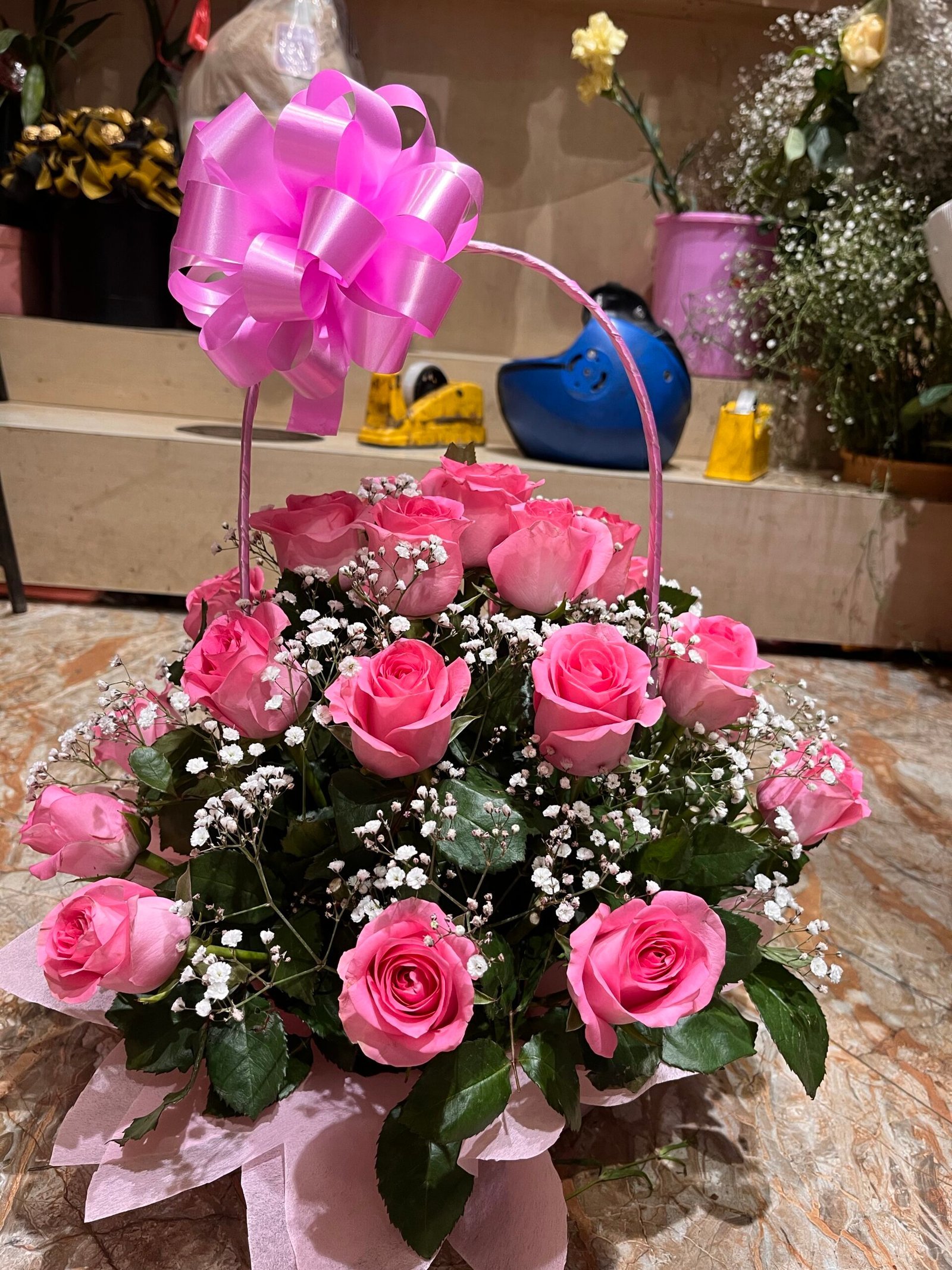 Pink Roses Arrangement