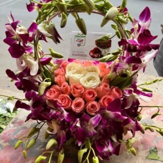 Orchids & Roses Floral Arrangement