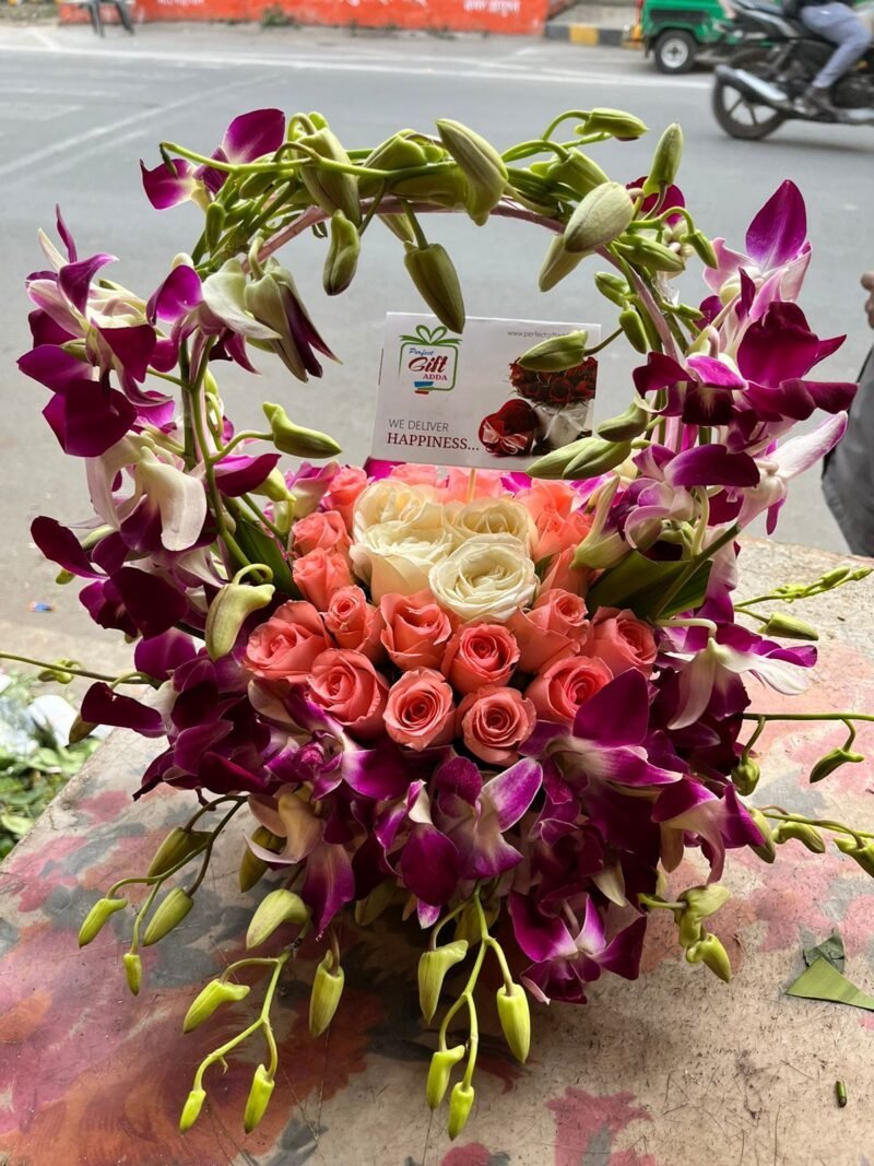 Orchids & Roses Floral Arrangement