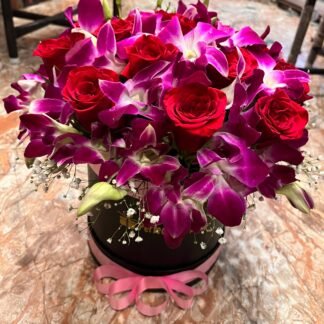 Purple Orchids n Roses Box