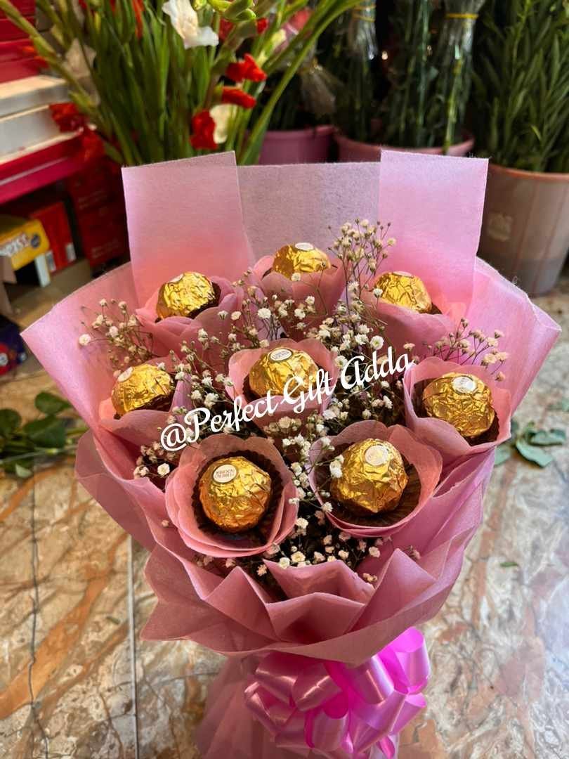 Sweet Pink Ferrero Rocher Bouquet - Image 2