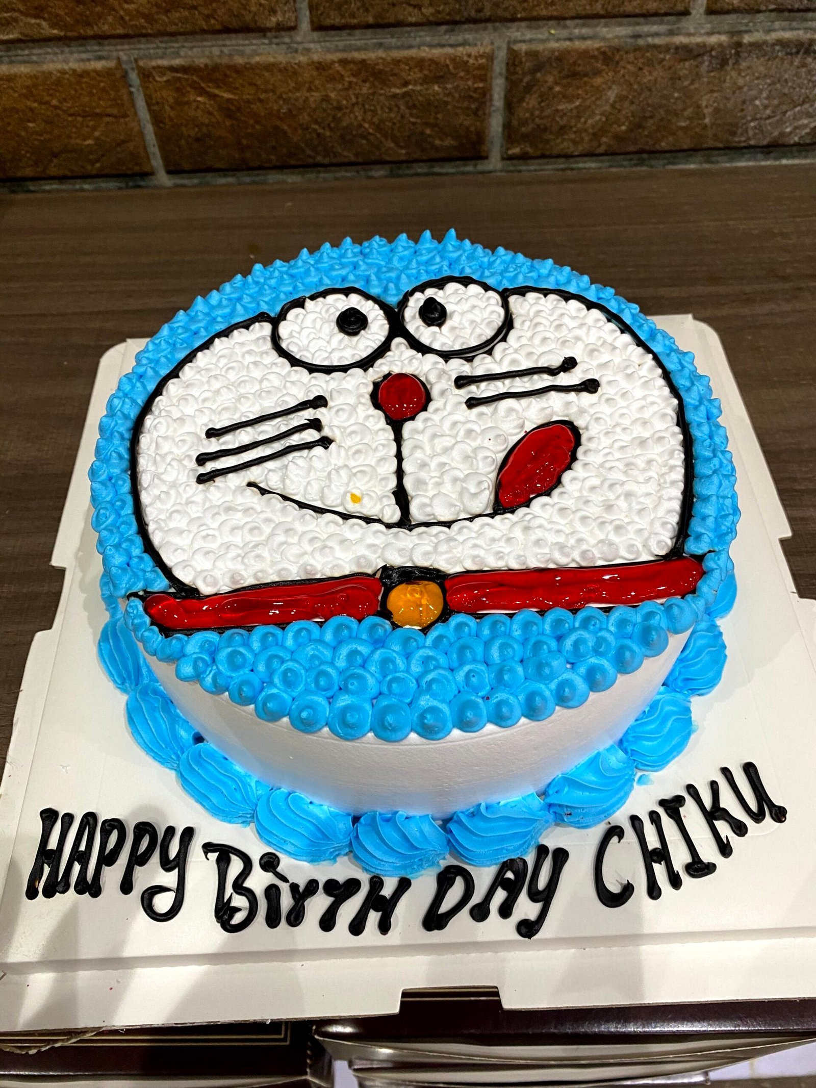 Doraemon Theme Cream Cake