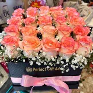 Jumelia Pink Roses Box