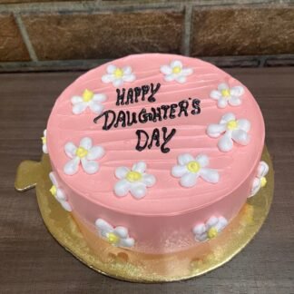 Pink Flower Theme Cake