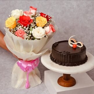 Mix Roses N Chocolate Cake