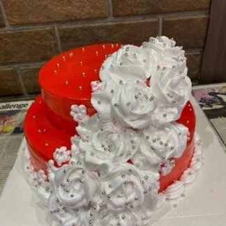 Two Tier Jelly Pineapple Cake